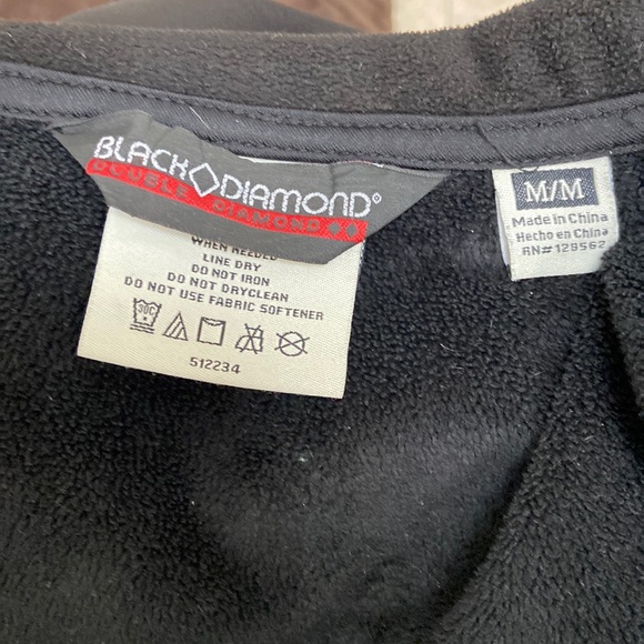 Men’s Black Diamond Double Diamond zip up fleece lined soft shell jacket. Size M - Picture 10 of 16